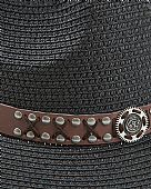 Verde Γυναικείο Ψάθινο Καπέλο 05-0815 Black : 3