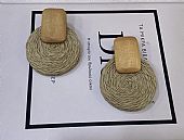 Σκουλαρίκια Ψάθινα Καρφωτά 5594 Beige : 1