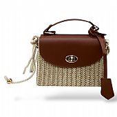 Ψάθινη Τσάντα Χειρός Ώμου 3049 Brown : 1