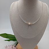 Κολιέ χειροποίητο με περλίτσα RH5025-2 Gold Clear  : 1