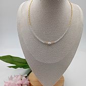 Κολιέ χειροποίητο με περλίτσα RH5025-3 Gold Clear  : 1