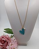 Κολιέ χειροποίητο σχέδιο καρδιά RH5230 Blue Gold  : 1