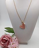 Κολιέ χειροποίητο σχέδιο καρδιά RH5230 Pink Gold : 1