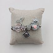Βραχιόλι Stainless Steel Charms Χελώνα, Κοχύλι, Ουρά Γοργόνας και ροζ χάντρα : 1