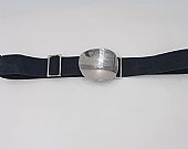 Ζώνη μαύρη ελαστική με ασημί σχέδιο ZSP-25049-4 Silver : 1