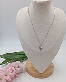 Κολιέ ατσάλινο σταυρουδάκι 59081 Silver : 1
