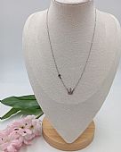 Κολιέ ατσάλινο στέμμα 59085 Silver : 1