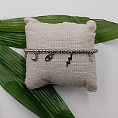 Βραχιόλι ατσάλινο με κρεμαστά σύμβολα 59165 Silver : 1