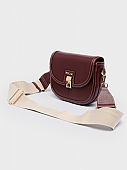 Nolah Τσάντα Χιαστί Ώμου Madrid Burgundy Light Gold : 3