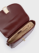 Nolah Τσάντα Χιαστί Ώμου Madrid Burgundy Light Gold : 5