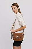 Nolah Τσάντα Χιαστί Ώμου Madrid Brown Light Gold : 7