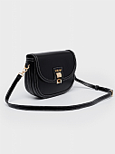 Nolah Τσάντα Χιαστί Ώμου Madrid Black Light Gold : 2