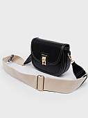 Nolah Τσάντα Χιαστί Ώμου Madrid Black Light Gold : 3