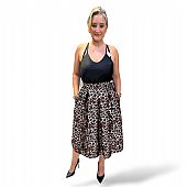 Μίντι Σατέν Φούστα Animal Print : 1