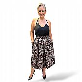 Μίντι Σατέν Φούστα Animal Print : 2