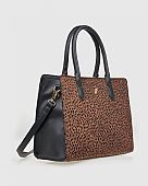 Verde Γυναικεία Τσάντα Χειρός 16-8262 Animal Print Brown : 2
