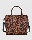Verde Γυναικεία Τσάντα Χειρός 16-8296 Animal Print Brown : 1