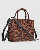 Verde Γυναικεία Τσάντα Χειρός 16-8296 Animal Print Brown : 3