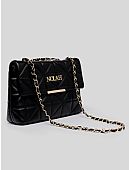 Nolah Τσάντα ώμου & χιαστί Mafalda Black Light Gold : 2