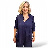 Πουκάμισο ασύμμετρο 04911 Blue : 1