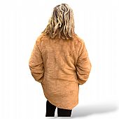 Verde Κοντό Γούνινο Παλτό 33-0684 Beige : 2
