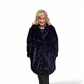 Verde Γούνινο Παλτό 33-0696 Black : 2