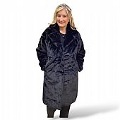 Verde Γούνινο Παλτό 33-0688 Black : 1