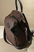 Fragola Γυναικεία Τσάντα Πολυμορφικό backpack με casual logo FE236-cognac-wool : 2