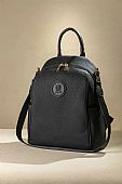 Fragola Γυναικεία Τσάντα Πολυμορφικό backpack με casual logo FE236-black-wool : 1