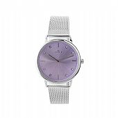 Ρολόι Fountain με ατσάλινο mesh band και λιλά καντράν : 1