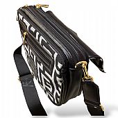 Γυναικεία Τσάντα Χιαστί/Ώμου Ari Gorgio 2512-03 Black-White : 2