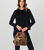 AXEL ΣΑΚΙΔΙΟ ΠΛΑΤΗΣ RIKKE ΜΕ ΜΠΡΟΣΤΙΝΕΣ ΘΗΚΕΣ 1023-0547 BROWN : 9