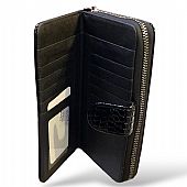 ESLEE Γυναικείο Πορτοφόλι Με Κροκό Σχέδιο F6196 Black : 3