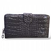 ESLEE Γυναικείο Πορτοφόλι Με Κροκό Σχέδιο F6196 Grey : 1