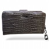 ESLEE Γυναικείο Πορτοφόλι Με Κροκό Σχέδιο F6196 Grey : 2