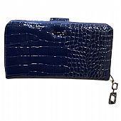 ESLEE Γυναικείο Πορτοφόλι Με Κροκό Σχέδιο F6196 Blue : 2