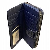 ESLEE Γυναικείο Πορτοφόλι Με Κροκό Σχέδιο F6196 Blue : 3