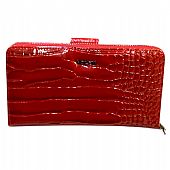 ESLEE Γυναικείο Πορτοφόλι Με Κροκό Σχέδιο F6196 Red : 2