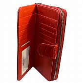 ESLEE Γυναικείο Πορτοφόλι Με Κροκό Σχέδιο F6196 Red : 3