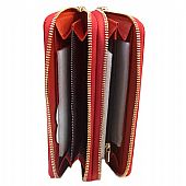 Γυναικείο Πορτοφόλι με διπλό φερμουάρ F1011 Red : 2