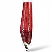 Γυναικείο Πορτοφόλι με διπλό φερμουάρ F1011 Red : 3