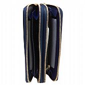 Γυναικείο Πορτοφόλι με διπλό φερμουάρ F1011 Blue : 3