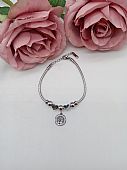 Βραχιόλι ατσάλινο αλυσίδα δέντρο ζωής με καρδούλες 58178 Silver : 1