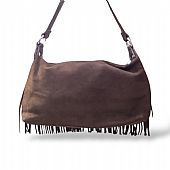 Phil Γυναικεία Τσάντα ώμου & χιαστί Σουέτ με Κρόσια PH5696 Chocolate  : 2