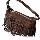 Phil Γυναικεία Τσάντα ώμου & χιαστί Σουέτ με Κρόσια PH5696 Chocolate  : 3