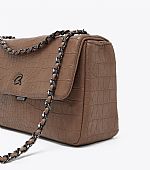 AXEL ΤΣΑΝΤΑ ΩΜΟΥ MELITTA ΚΡΟΚΟ ΜΕ ΔΙΠΛΗ ΑΛΥΣΙΔΑ 1010-3502 DARK BROWN : 5