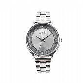 Loisir Ρολόι Cocktail με ατσάλινο μπρασελέ και ασημί καντράν : 1