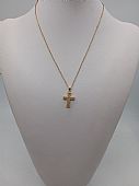 Κολιέ ατσάλινο Χρυσός Σταυρός 2666 Gold : 1