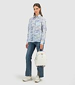 AXEL ΣΑΚΙΔΙΟ ΠΛΑΤΗΣ CORALINE ΜΕ ΓΥΑΛΙΣΤΕΡΗ ΟΨΗ ΚΑΙ ΓΑΖΙΑ 1023-0553 WHITE : 2