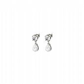 Loisir Σκουλαρίκια Happy Hearts ατσάλινα με στρογγυλό και δάκρυ ζιργκόν : 1